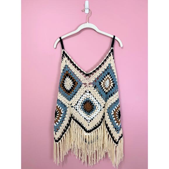 Jaded Gypsy Desert Views Crochet Tank Top Size L/XL - Picture 1 of 4